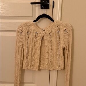 Zara Cream Button-Up Women's Sweater